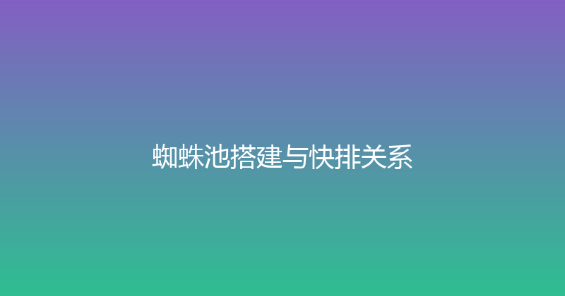 蜘蛛池搭建与快排关系 封面图